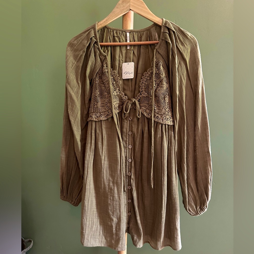Free People Summer Struttin Mini Dress, NWT, Size XS, Never Been Worn